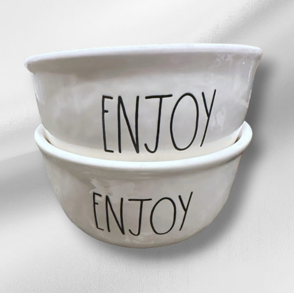 NEW Rae Dunn ENJOY Bowls - Picture 1 of 6